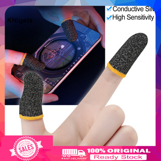 Vv 2pzas Protector de dedos de fibra de carbono a prueba de sudor para juegos móviles
