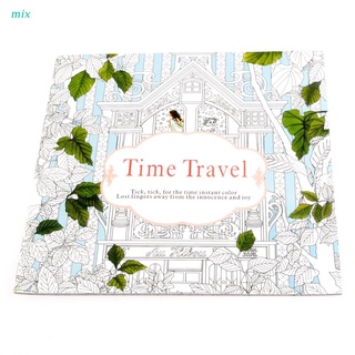 mix New Time Travel Adult Version English Graffiti Coloring Book Kids Painting Books