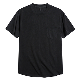 Uline-camiseta de verano de Color sólido para hombre, cuello redondo manga corta Casual Patchwork