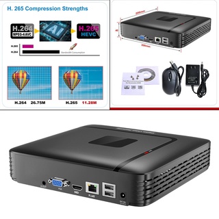 Network Video Recorder 4K Output 5MP/4MP/3MP/1080P IP NVR 24/7 Recording