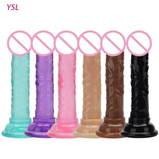 YSL Realistic Dildo Butt Plug with Suction Cup Masturbating Adult Sex Toy for Lesbian Women Couples