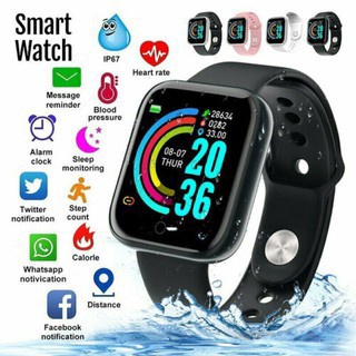 Relojes inteligentes realmente impermeables !! Y68 D20 Bluetooth Monitor de corazón con USB SmartWatch