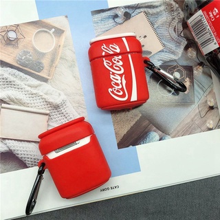 hequ coca-cola - fundas de silicona protectoras para airpods, bluetooth, color sólido (5)