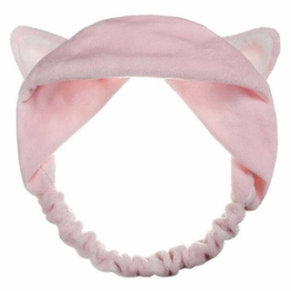 Dulce oreja de gato para las mujeres diademas encantadora diadema suave y cómodo accesorios para el cabello herramienta de maquillaje gatito tocado (1)