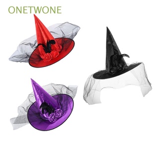 ONETWONE Decorativo Sombreros de disfraces Accesorio de vestuario Gorra de mago Sombrero de bruja de Halloween Hilo Vestido de fiesta Regalo de los niños Novedad Cosplay Decoración de accesorios