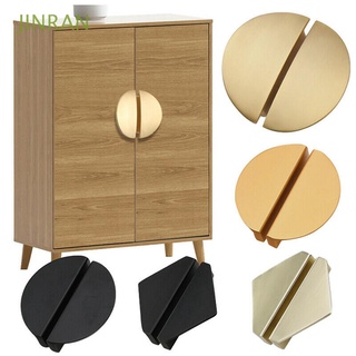 JINRAN Nordic Drawer Pull Knob Geometric Cupboard Door Handles Matte Black Space Aluminum Cabinet Wardrobe Golden Furniture Hardware