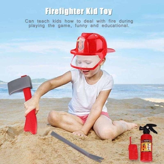 Juego De bombillo De juguete Cosplay con casco Extintor De incendios/llave Ax