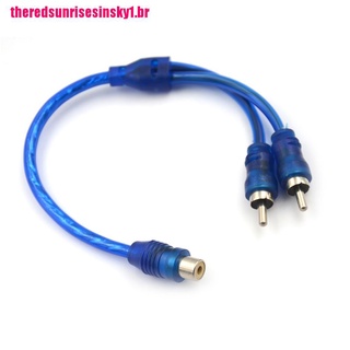 [t1br] 1 conector de Cable adaptador RCA hembra a 2 macho divisor estéreo Audio Y conector de Cable