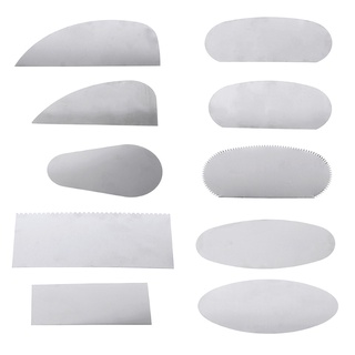 brroa 10PCS Pottery Clay Steel Scraper For Polymer Steel Cutter Ceramic Serrated Tools