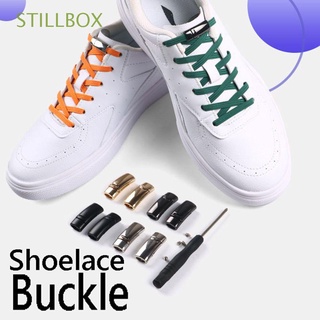 STILLBOX Silver Shoelace Buckle Accessories Metal Lace Lock Shoelaces Lock Lazy DIY Laceless 2pcs/pair Sneaker Kits Metal Magnetic buckle/Multicolor