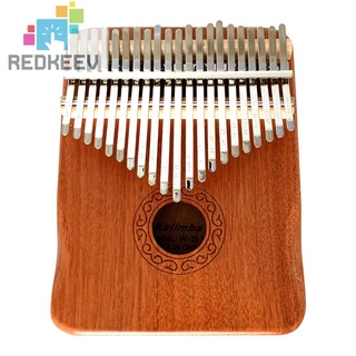 Redkeev caoba 21 teclas Kalimba pulgar Piano Mbira instrumento Musical para principiantes