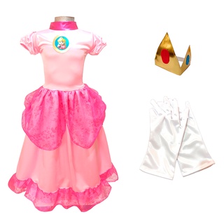 Disfraz Princesa Peach, Mario Bros. Pink, Niña, Rosita.