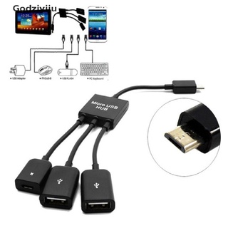 Godziyiju 3/4Port Micro USB de carga de datos OTG Hub Cable para Android Tablet teléfono MY