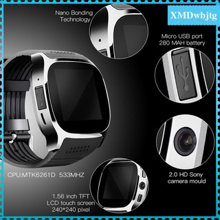 [wbjtg] Smart Watch, Smartwatch para teléfonos Android, reloj Bluetooth con ranura de tarjeta SIM/TF podómetro Compatible con iPhone iOS