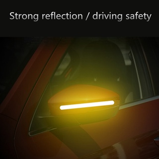 2Pcs Reflector de coche espejo retrovisor adhesivo reflectante camión vehículo tira cinta (4)