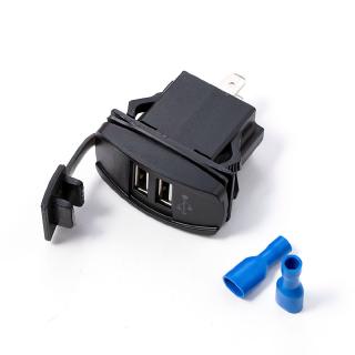 [Tangding] Cargador De Coche Dual USB Para Motocicleta Impermeable 12-24v Universal (7)