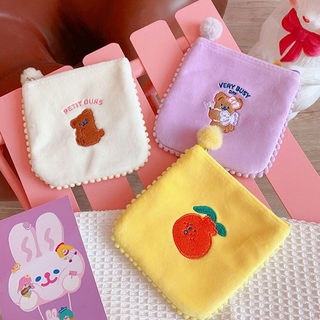 LUCIANA portátil Mini bolsa de cosméticos de viaje lindo monedero sanitario servilleta bolsa de joyería organizador de dibujos animados bordado coreano Kawaii Ins estilo mujeres chica lápiz labial bolsa (4)