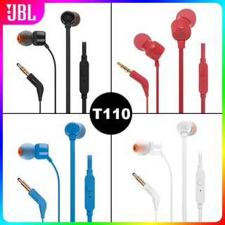 JBL T110 auriculares con cable de 3,5 mm TUNE 110 música estéreo graves profundos auriculares deportivos Gaming auriculares manos libres con micrófono