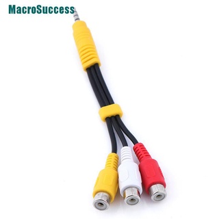 [MAXRO] Cable adaptador mini aux macho estéreo a 3 RCA hembra audio video AV 1 pz SUCE (8)