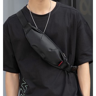 Pequeña bolsa de pecho bolsa de cintura mochila para hombres coreano Casual bolsa Crossbody bolsa negro impermeable Nylon bolsa de mensajero