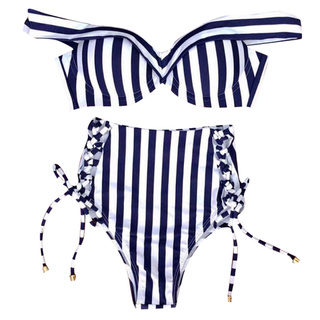 Leiter_mujeres dos piezas Push Up impreso Bikini playa baño Monokini traje de baño trajes de baño (1)
