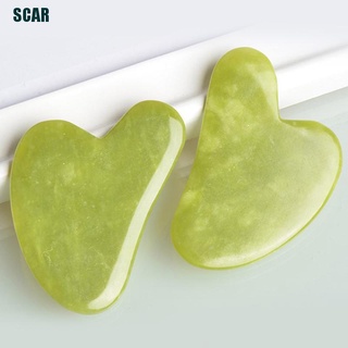 1pc natural guasha facial jade cara cuidado del cuerpo spa gua sha junta masajeador herramienta