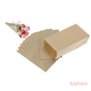Kayfirele 10 pzs bolsas de papel Kraft Vintage marrón pan dulces bolsas de fiesta