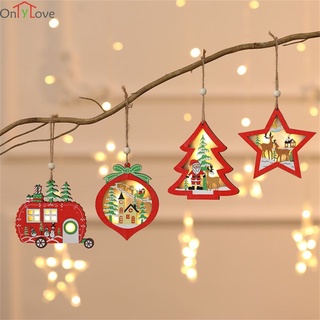 Magic árbol De navidad colgante adorno Luminoso De Cinco puntas De madera color estrella automóvil mágico