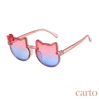 ❣Oo♀Lentes de sol UV400 para niños, lindo marco de gato al aire libre de playa gafas de sol para niños niñas