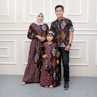 Alia Batik Set Sarimbit pareja ropa de familia Eid día Busui Jumbo bata familia Eid Al-Fitr 6