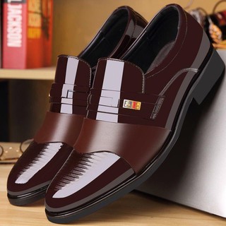 Primavera nuevos zapatos de cuero de los hombres, zapatos de vestir de negocios, zapatos de cuero casual, jóvenes todo-partido de moda zapatos de cuero (1)
