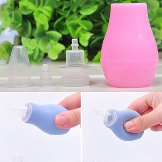 GABRIELLE Newborn Products Baby Nose Cleaner Vacuum Sucker Airpump Nasal Vacuum Mucus Suction Aspirator Soft Tip Children Nasal Aspirator 1 PCS Healthy Care Baby Diagnostic Tool Silicone Safety High Quality Infant Runny Nose Cleaner Snot Sucker/Multicolor (3)