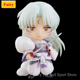 [fairy]10cm Q versión Anime Inuyasha figura 1514 cambio cara Sesshomaru PVC figura de acción modelo juguetes coleccionables modelo juguetes