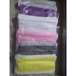 Paquete de 10 cubrebocas tricapa para adulto varios colores