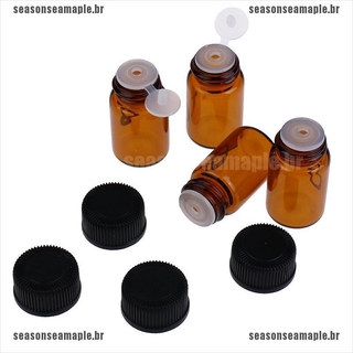 10pzas. 2ml de vidrio/abrigo/abrigo/abrigo pequeño/Mini aceite esencial con Orifice R
