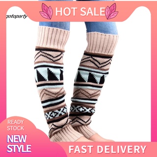 goto lady bohemia calentadores de piernas bloque de color espesar caliente largo bota calcetines resistentes al frío para uso diario