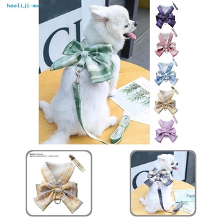 haoliji - juego de correas de textura suave para mascotas, gatos, perros, arnés de tracción, kit de cuerda resistente al desgaste