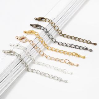 10pcs 55 mm tono extendido extensión cola cadena broches de langosta conector para bricolaje joyería fabricación de hallazgos pulsera collar