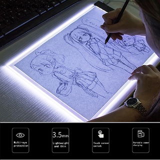 [AuspiciousRui] A5 LED Art plantilla de la junta de luz de la caja de luz USB de trazado de la mesa de dibujo ajustable almohadilla buena mercancía