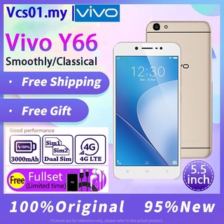 Juego Completo De Accesorios : Vivo Y66 Usado 3GB + 32GB Teléfono Móvil 95 % Nuevo android Smartphone