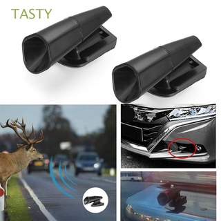tasty 2pcs nuevo sonido alarma animal ciervo coche alerta dispositivo de advertencia silbatos auto seguridad fauna bosque conducción negro ultrasónico