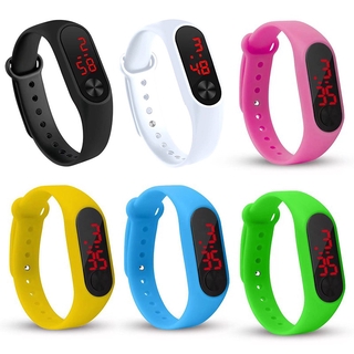 reloj de pulsera de silicona para hombres y mujeres electrónico colores caramelo relojes led casual reloj deportivo (2)