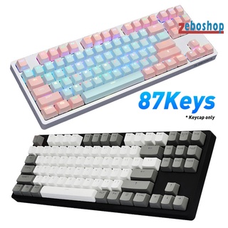 zebo - juego de 87 teclas, color a prueba de luz pbt, teclado mecánico para teclado cherry