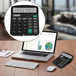 Hsv calculadora de escritorio de 12 dígitos con batería +botones de energía Solar y sensibles