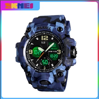 skmei reloj deportivo militar de lujo de la marca más vendido digital led analógico reloj de cuarzo para hombre impermeable de doble pantalla