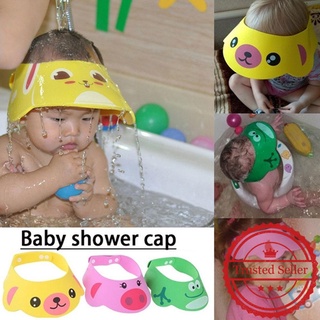 Ajustable bebé ducha sombrero niño niños champú gorro de baño visera cuidado lavado directo tapas de pelo P0Q7