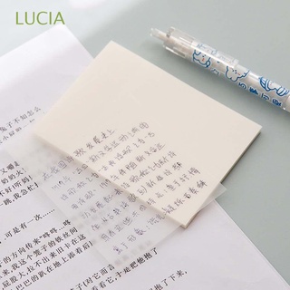 LUCIA PET Transparent Memo Pad Planner Check List Sticky Note Paper School Waterproof Office Supplies Daily To Do Stationery Student Writing Pads