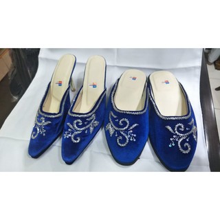 Zapatillas de novia pareja niño niña azul eléctrico lentejuelas plata