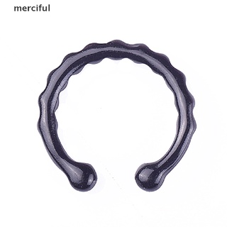CHARMS amuletos misericordiosos negro falso septum clicker nariz anillo no piercing percha clip en joyería mx (4)
