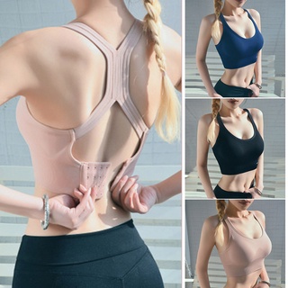 Sports Bra Tank Top Seamless Underwear Vest Shockproof for Fitness Yoga Running